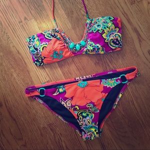 Victoria’s Secret turquoise Stone bikini Large